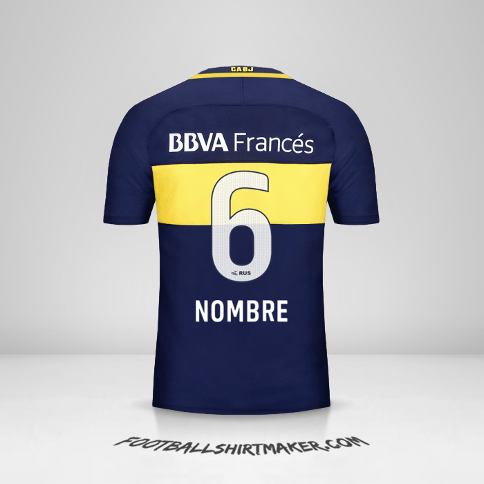 Jersey Boca Juniors 2016/17 -  nombre - 6