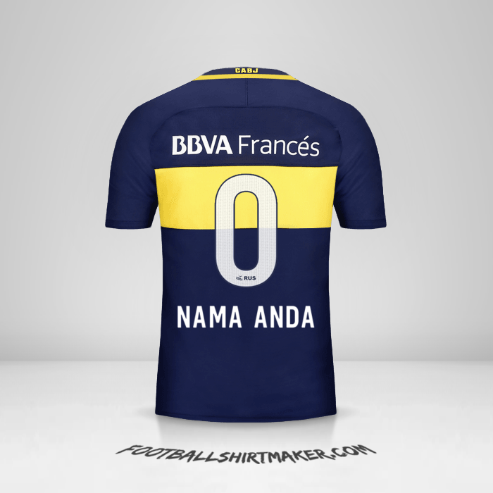 Jersey Boca Juniors 2016/17 -  nama anda - 0
