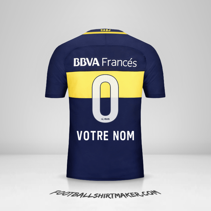 Maillot Boca Juniors 2016/17 -  votre nom - 0