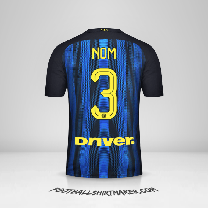 Maillot Inter 2016/17 -  nom - 3