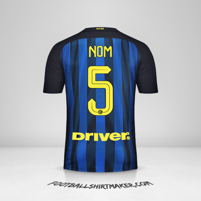Maillot Inter 2016/17 -  nom - 5
