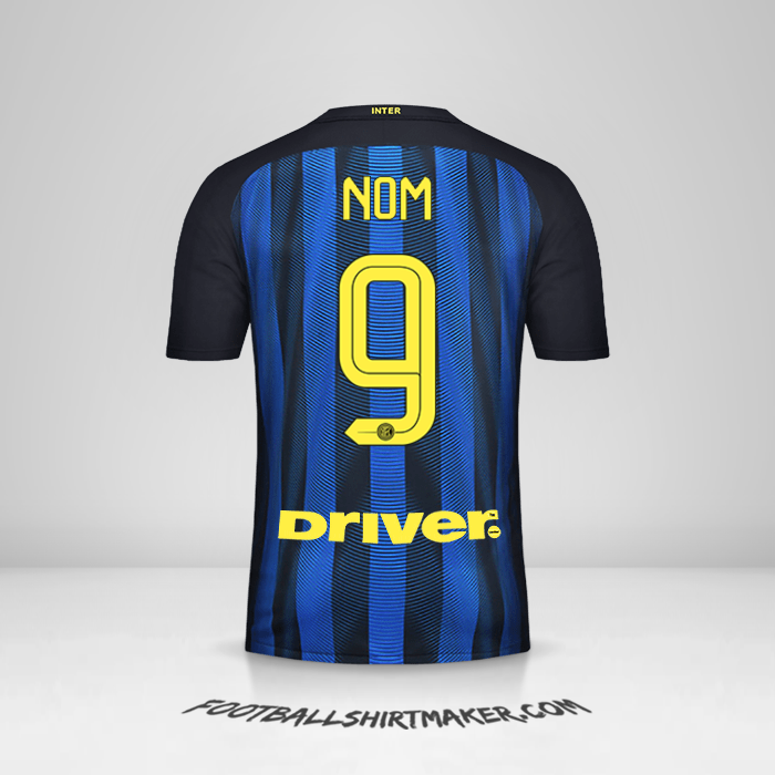 Maillot Inter 2016/17 -  nom - 9