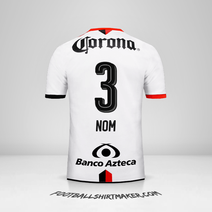 Maillot Atlas 2016/17 Extérieur -  nom - 3