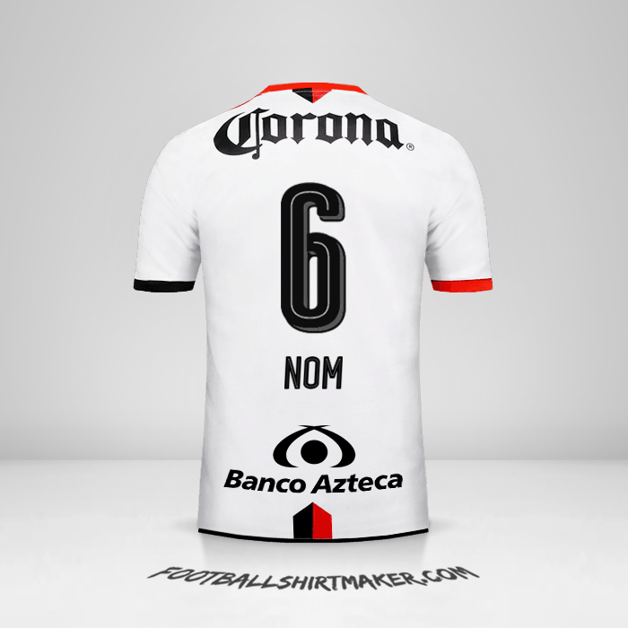 Maillot Atlas 2016/17 Extérieur -  nom - 6