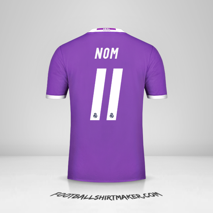 Maillot Real Madrid CF 2016/17 Extérieur -  nom - 11