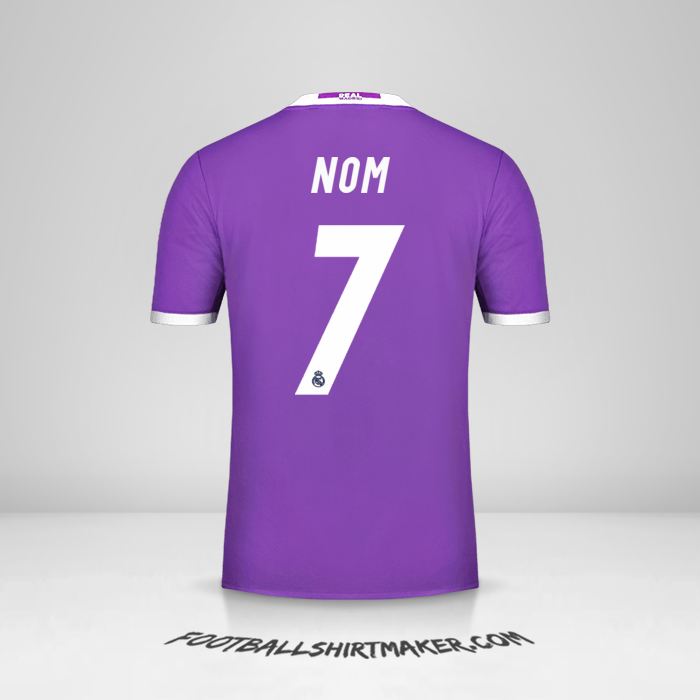 Maillot Real Madrid CF 2016/17 Extérieur -  nom - 7