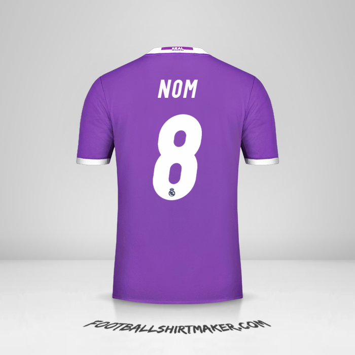 Maillot Real Madrid CF 2016/17 Extérieur -  nom - 8