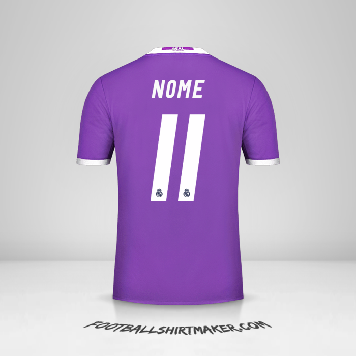 Maglia Real Madrid CF 2016/17 Seconda -  nome - 11