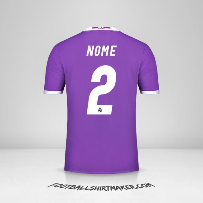 Camisola Real Madrid CF 2016/17 Alternativa -  nome - 2