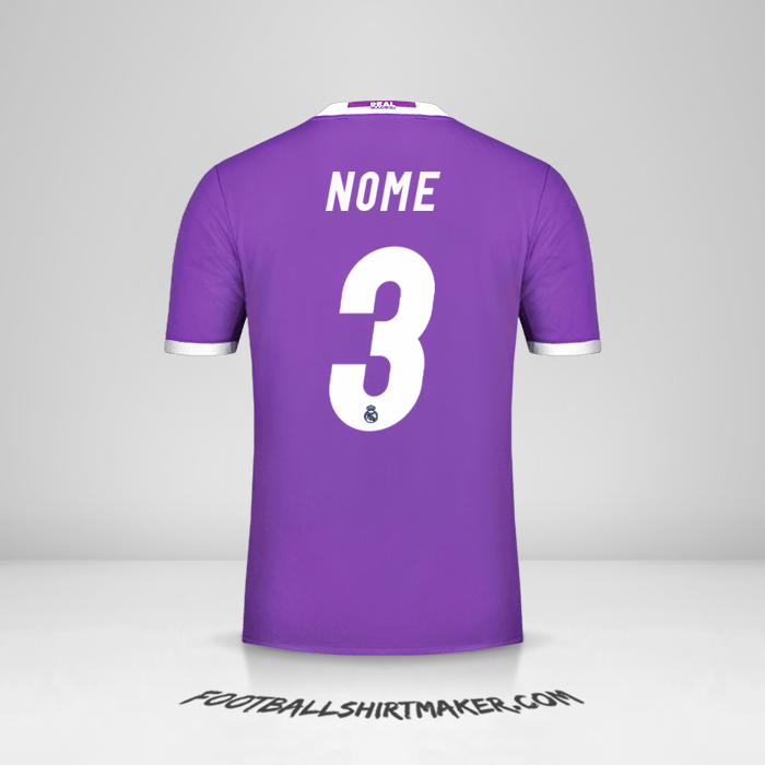 Maglia Real Madrid CF 2016/17 Seconda -  nome - 3