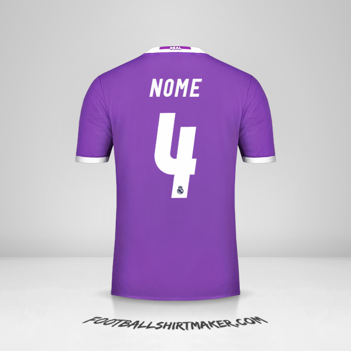 Maglia Real Madrid CF 2016/17 Seconda -  nome - 4