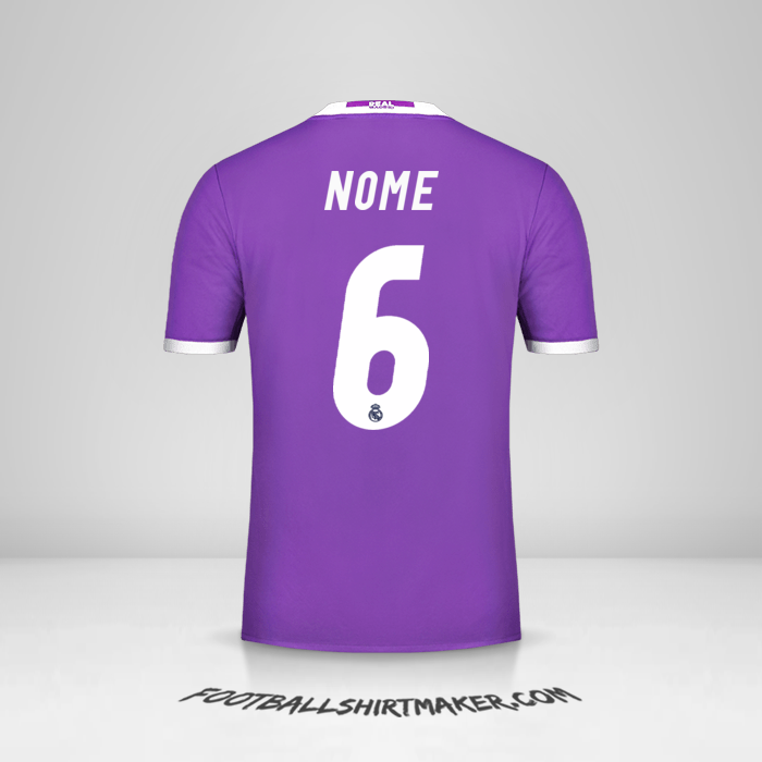 Maglia Real Madrid CF 2016/17 Seconda -  nome - 6