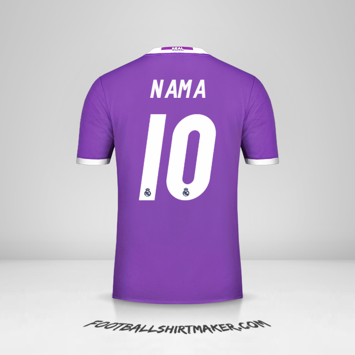 Jersey Real Madrid CF 2016/17 Alternatif -  nama - 10