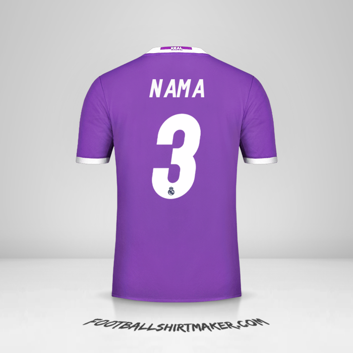 Jersey Real Madrid CF 2016/17 Alternatif -  nama - 3