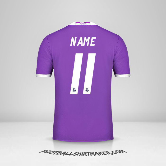Jersey Real Madrid CF 2016/17 Away -  name - 11
