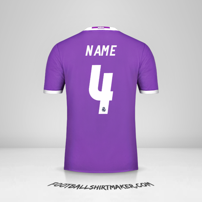 Trikot Real Madrid CF 2016/17 Auswärts -  name - 4