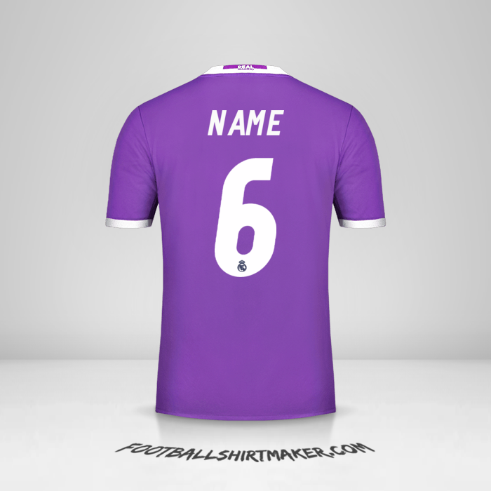 Jersey Real Madrid CF 2016/17 Away -  name - 6