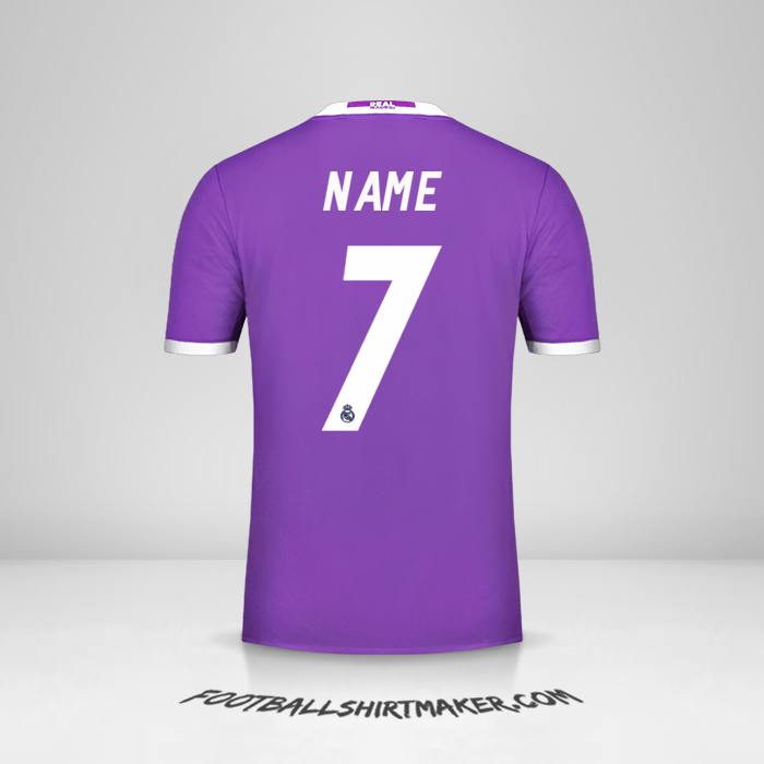 Jersey Real Madrid CF 2016/17 Away -  name - 7