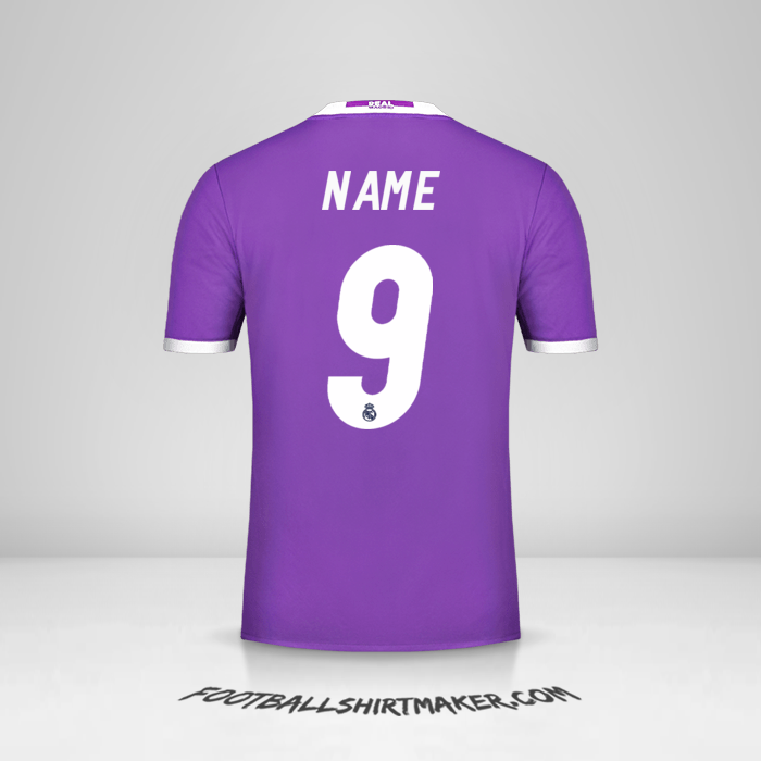 Jersey Real Madrid CF 2016/17 Away -  name - 9