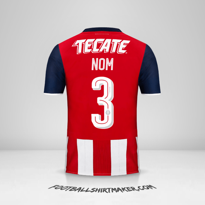 Maillot Guadalajara 2016/17 -  nom - 3