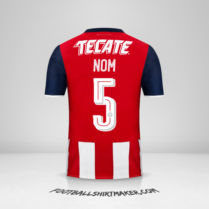 Maillot Guadalajara 2016/17 -  nom - 5