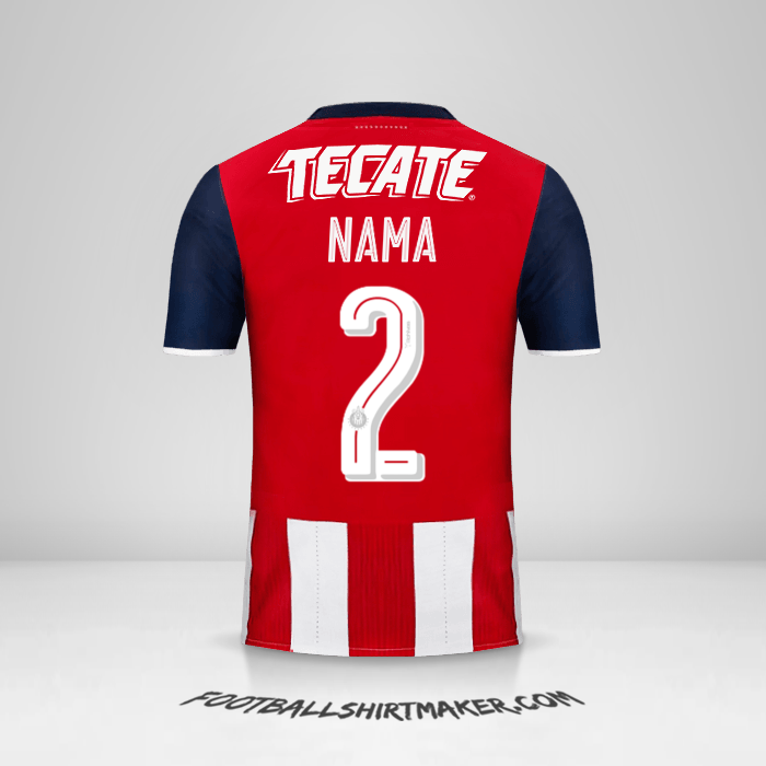 Jersey Guadalajara 2016/17 -  nama - 2