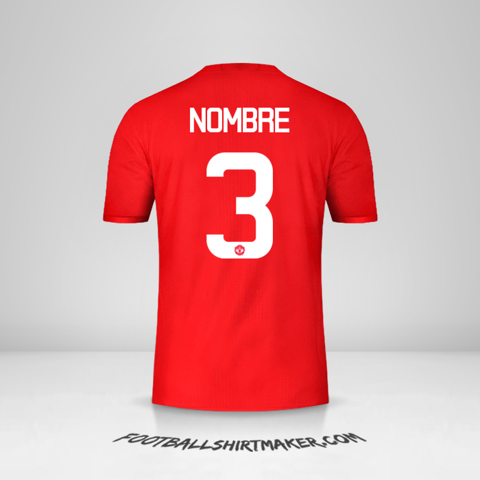 Jersey Manchester United Cup 2016/17 -  nombre - 3