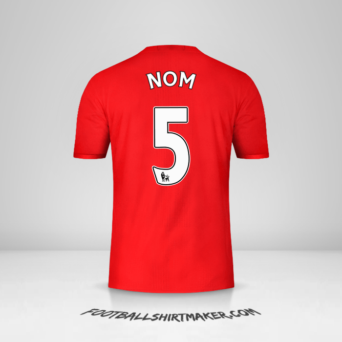 Maillot Manchester United 2016/17 -  nom - 5