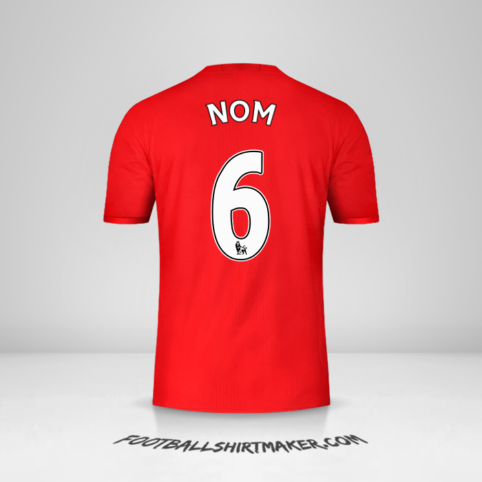 Maillot Manchester United 2016/17 -  nom - 6
