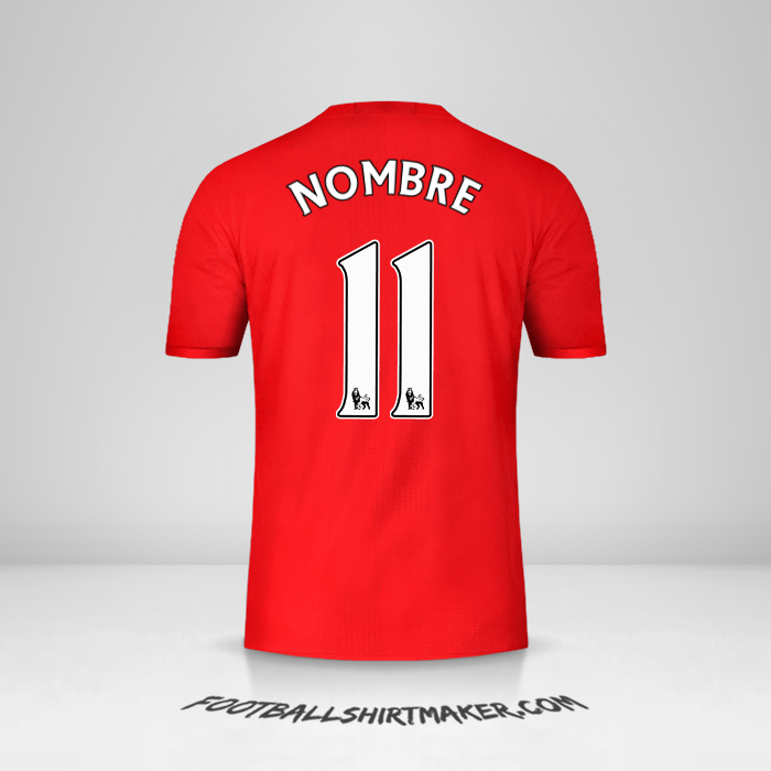 Jersey Manchester United 2016/17 -  nombre - 11