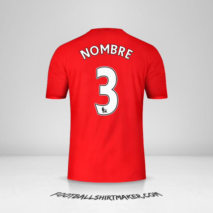 Camiseta Manchester United 2016/17 -  nombre - 3