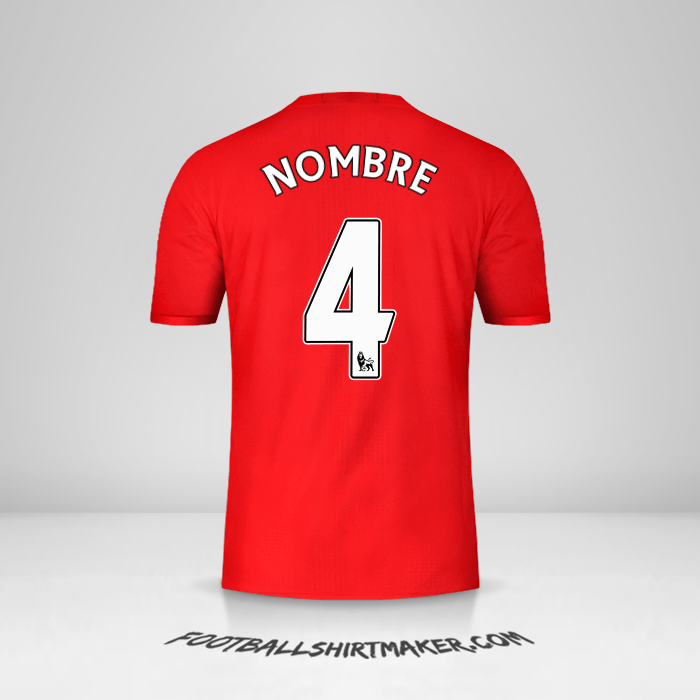 Jersey Manchester United 2016/17 -  nombre - 4