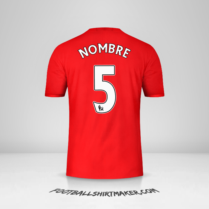 Jersey Manchester United 2016/17 -  nombre - 5