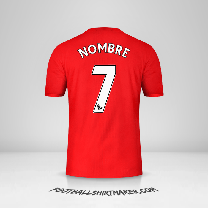 Jersey Manchester United 2016/17 -  nombre - 7
