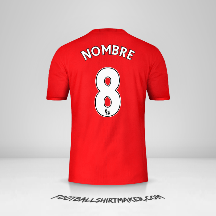 Jersey Manchester United 2016/17 -  nombre - 8