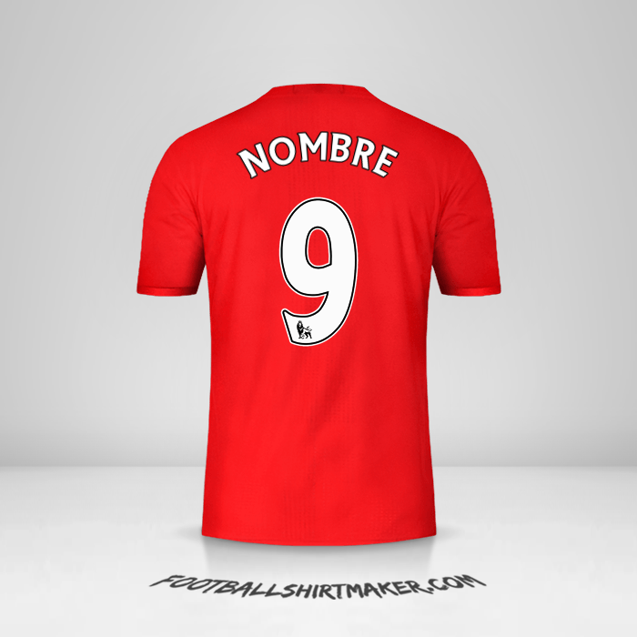 Camiseta Manchester United 2016/17 -  nombre - 9