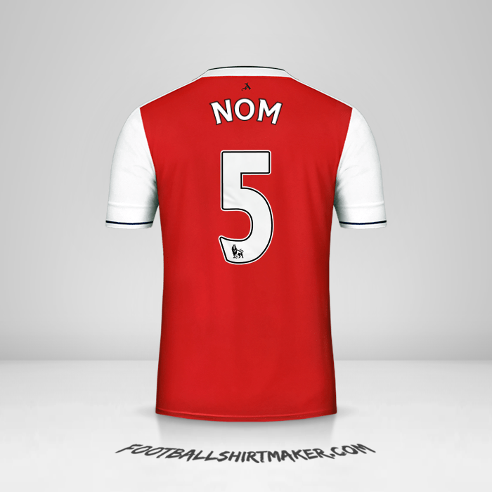 Maillot Arsenal 2016/17 -  nom - 5