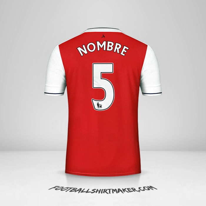 Camiseta Arsenal 2016/17 -  nombre - 5