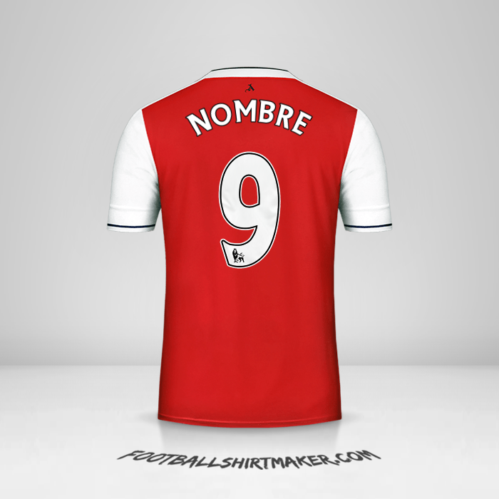 Camiseta Arsenal 2016/17 -  nombre - 9