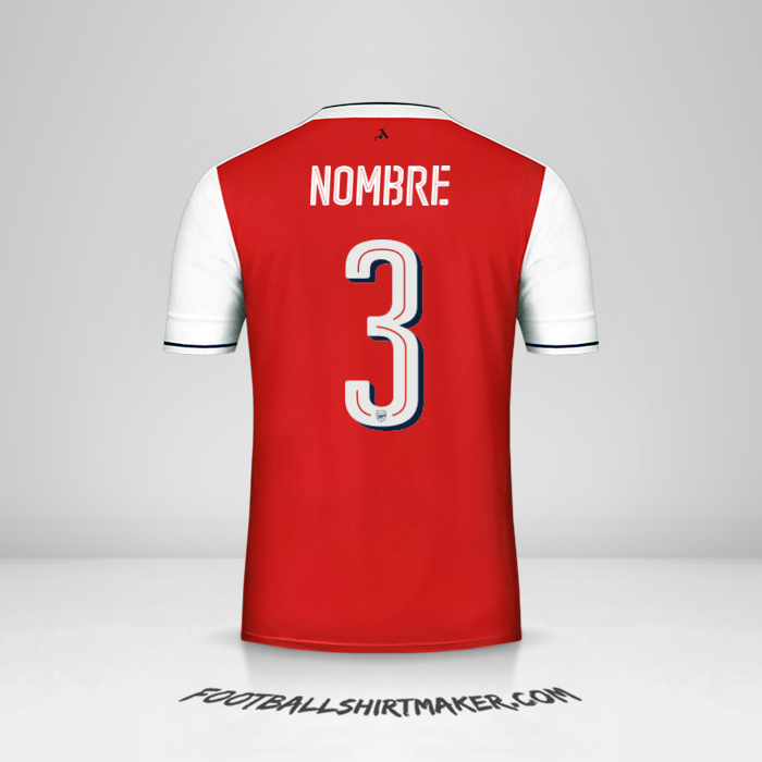 Jersey Arsenal Cup 2016/17 -  nombre - 3