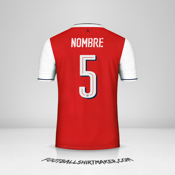 Jersey Arsenal Cup 2016/17 -  nombre - 5
