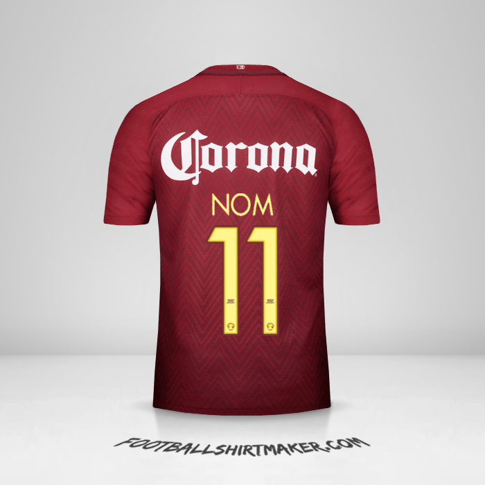 Maillot Club America 2016/17 Extérieur -  nom - 11