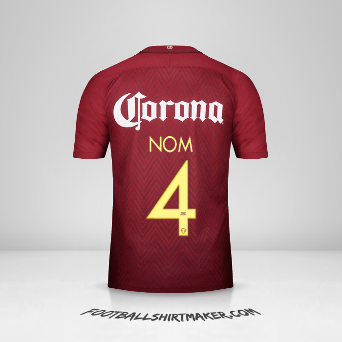 Maillot Club America 2016/17 Extérieur -  nom - 4