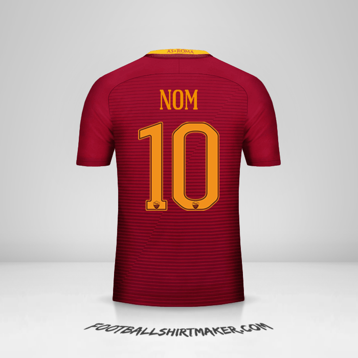 Maillot AS Roma 2016/17 -  nom - 10
