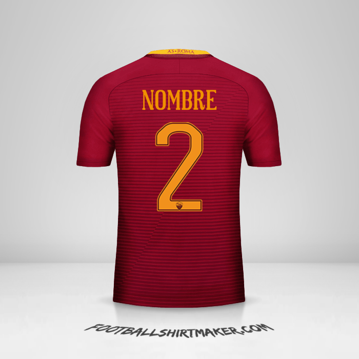 Jersey AS Roma 2016/17 -  nombre - 2