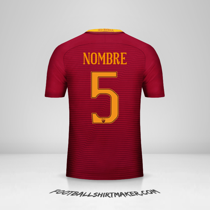Camiseta AS Roma 2016/17 -  nombre - 5