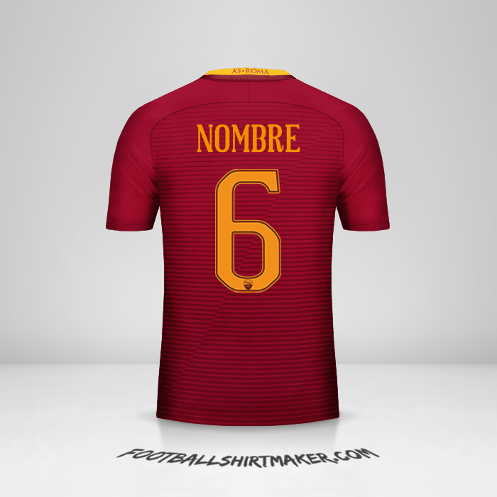 Jersey AS Roma 2016/17 -  nombre - 6