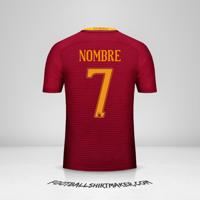 Jersey AS Roma 2016/17 -  nombre - 7