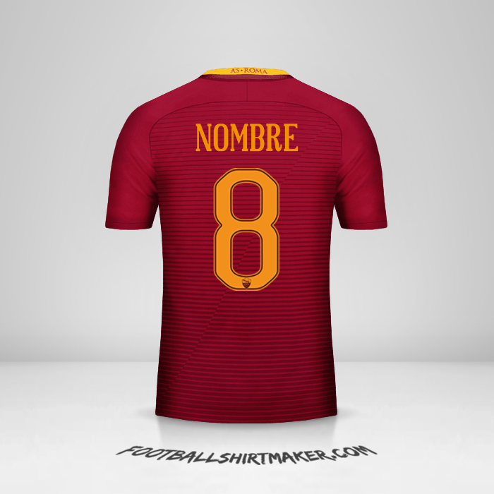 Jersey AS Roma 2016/17 -  nombre - 8