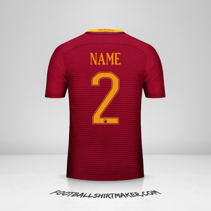 Trikot AS Roma 2016/17 -  name - 2